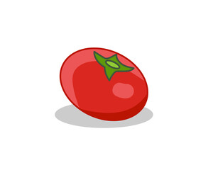 Tomato vector icon. Vegetables healthy vegetarian food. Organic plant symbol.