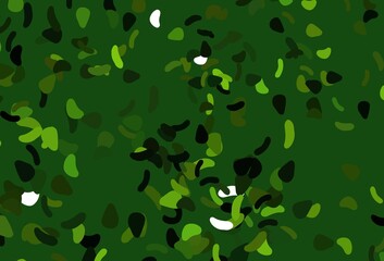 Light Orange vector background with abstract forms.