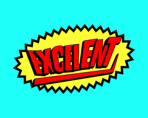 Comic style vector cool sticker. Bubble label, speech sticker with word for comics book. Humor pop balloon illustration