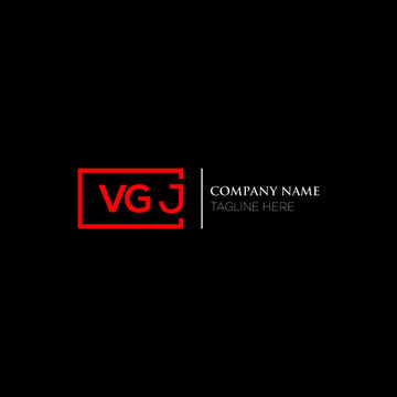 VGJ logo monogram isolated on circle element design template, VGJ letter logo design on black background. VGJ creative initials letter logo concept.  VGJ letter design.
