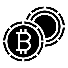 BITCOIN glyph icon,linear,outline,graphic,illustration