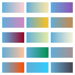 Vector backgrounds for design and graphic resources. Gradient transition from blue to other colors. Empty background to fill.