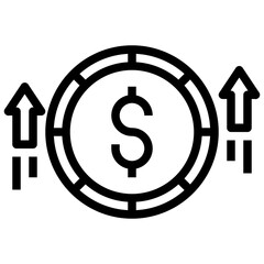 PROFIT line icon,linear,,graphic,illustration