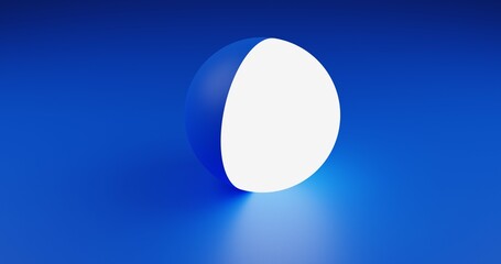 Abstract 3D Render blue Background With white light  Emission Sphere 8K High Resolution JPEG
