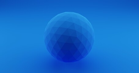 Abstract 3D Render blue  Background With triangle Sphere 8K High Resolution JPEG