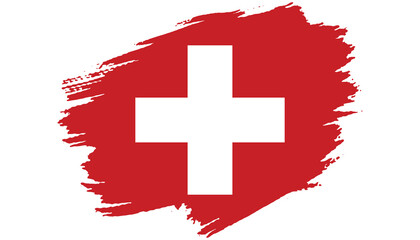 Obraz premium Switzerland National Flag Illustration
