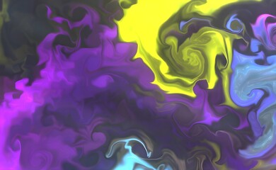 Beautiful abstract ART background - random free mixing of paints in technique of liquid acrylic. Artistic image of swirl veins marble texture in turquoise beige tones.