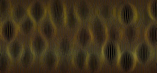 background with abstract gold colored vector wave lines pattern	
