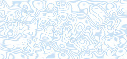 background with abstract blue colored vector wave lines pattern	
