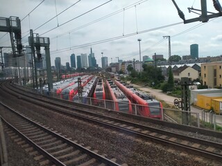 A railway in the city