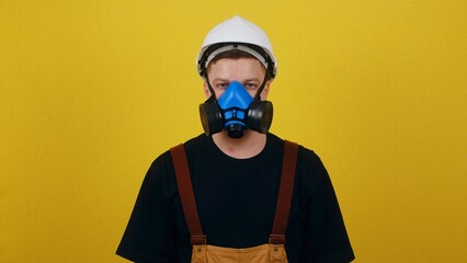 A specialist in a protective suit, works with tactical and poisonous substances. Poison pollution concept