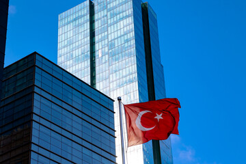 Turkish construction industry background photo.