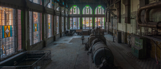 Old abandoned Art Nouveau factory 