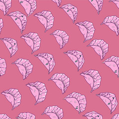 Vector pattern of traditional Japanese dumplings