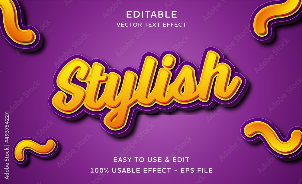 Poster stylish editable text effect with modern and simple style, usable for logo or campaign title