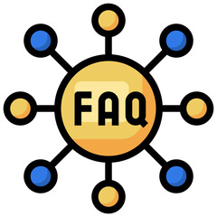 FAQ filled outline icon,linear,outline,graphic,illustration