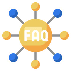 FAQ flat icon,linear,outline,graphic,illustration
