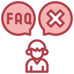 QUERY red line icon,linear,outline,graphic,illustration