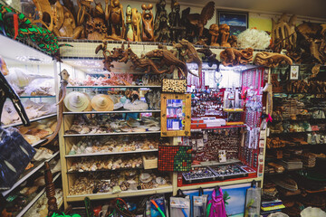 Bright and Colorful Souvenirs and Gifts in the Local Maldivian Market on the Male City, Maldives 