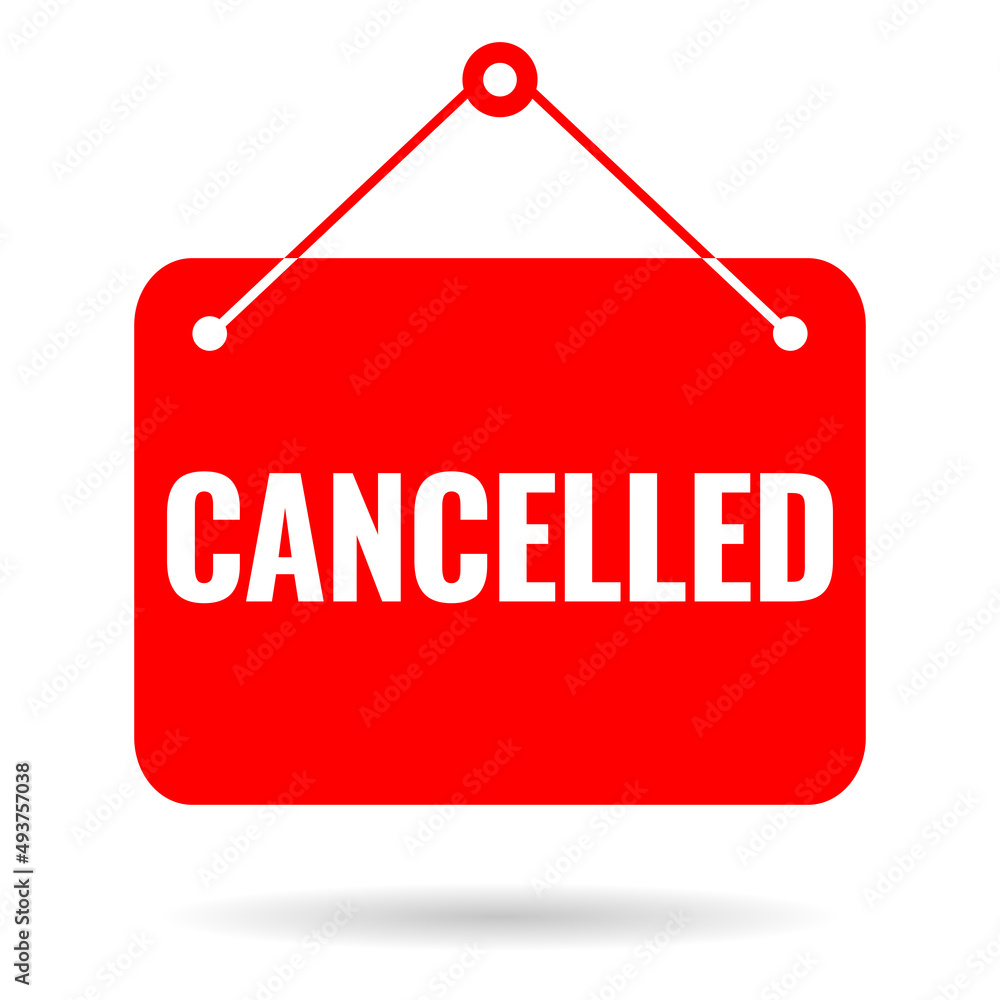 Wall mural Cancelled vector sign