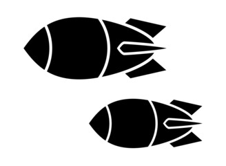 Bomb vector icon, war symbol