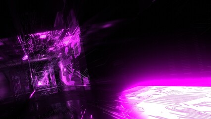 VJ トンネル サイバー空間 SF 紫 [別Verあり]