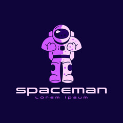 Astronaut Logo Concept Vector. Spaceman Logo Design Concept Template Vector