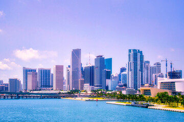 Fototapeta na wymiar Urban skyline of Miami City, Florida, USA