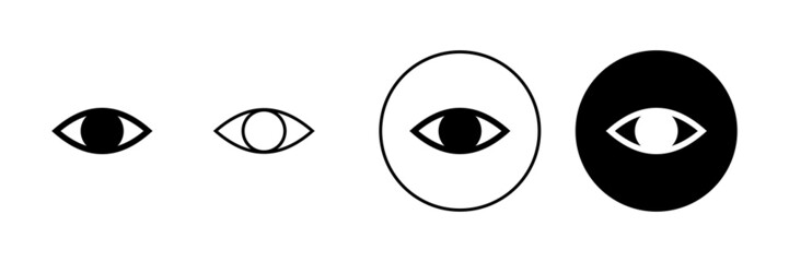 Eye icons set. Eye sign and symbol. Look and Vision icon.