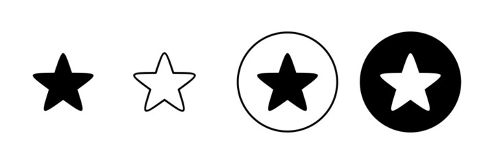 Star Icons set. rating sign and symbol. favourite star icon