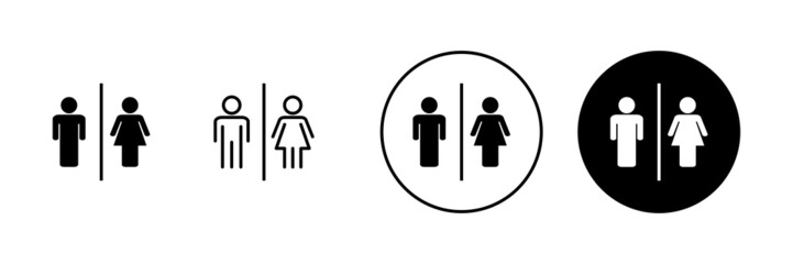 Toilet icons set. Girls and boys restrooms sign and symbol. bathroom sign. wc, lavatory