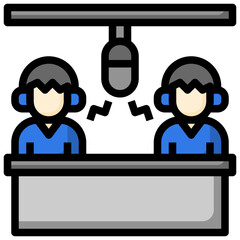 podcast filled outline icon,linear,outline,graphic,illustration