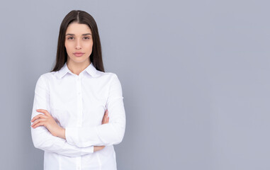 businesswoman in white shirt. business success. successful woman in businesslike clothes