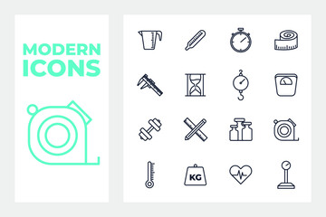 Measuring set icon symbol template for graphic and web design collection logo vector illustration
