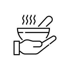 Soup Kitchen Vector Outline lled Icon design illustration. EPS 10 File on White background