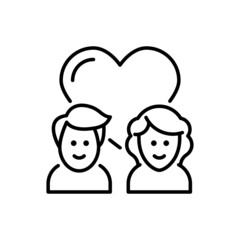 Elderly Care Vector Outline Icon design illustration. EPS 10 File on White background