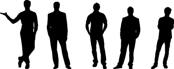 People, business and fashion Silhouette