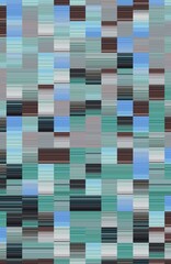dark brown pale blue and green coloured horizontal striped pattern in art deco combination shape and design