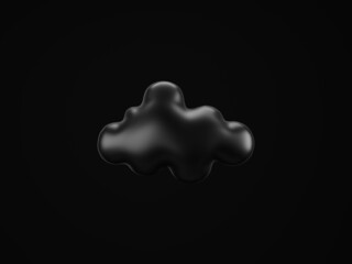 cloud balloon template - black