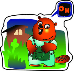 cartoon beaver