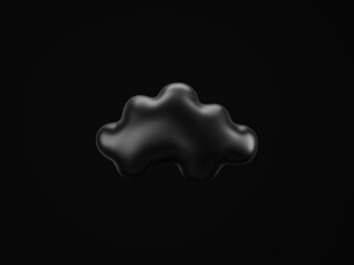 cloud balloon template - black