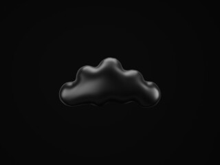 cloud balloon template - black