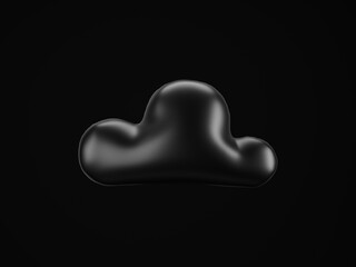 cloud balloon template - black