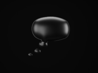  speech balloon template - black