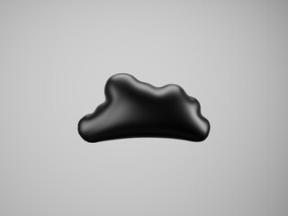 cloud balloon template - black