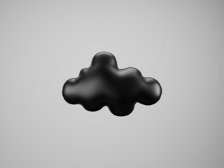 cloud balloon template - black