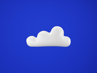 cloud balloon template - white on blue