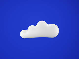 cloud balloon template - white on blue