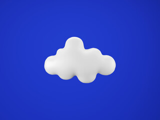cloud balloon template - white on blue