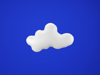 cloud balloon template - white on blue